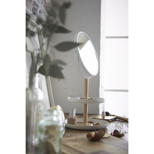 White Tosca Mirror with Tray